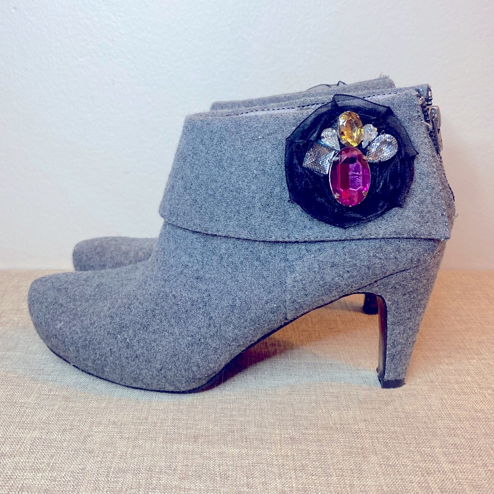 Madeline Gray Felt Booties
